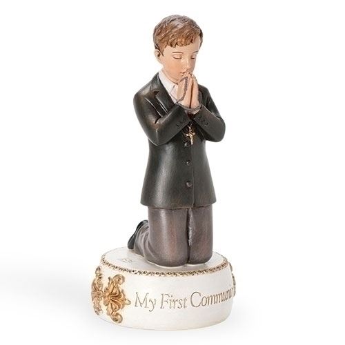 First Communion Kneeling Boy Figurine