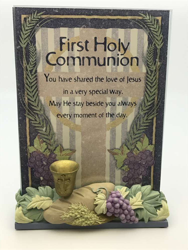 First Communion Plaque with Resin Base*WHILE SUPPLIES LAST*