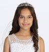 First Communion Tiara with Cross and Our Lady of Guadalupe Veil