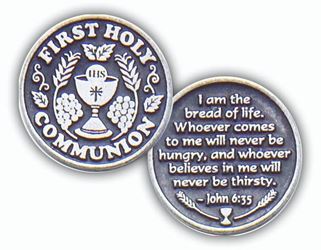 First Holy Communion Cross Pocket Token