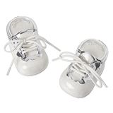 First Tooth & Curl White Shoes, 2pc Set