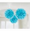 Fluffy Paper Decorations, Blue 