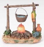 Fontanini LED Lighted Campfire with Pot for 5" Nativity Figure Scenes