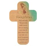 Footprints Cross Shaped Prayer Card or Bookmark