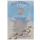 Footprints in the Sand Greeting Card with Removable Pocket Token