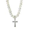 Freshwater Pearl 4mm necklace with Sterling Cross