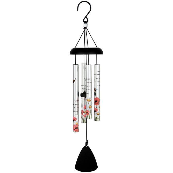 Friends are the flowers in the garden of life 21" Windchime
