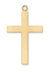 Gold over Sterling Silver Simple Cross Necklace WITH LORD'S PRAYER ON BACKSIDE