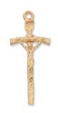Papal Gold over Sterling Crucifix on 24" Chain
