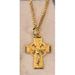 Gold over Sterling Silver Celtic Crucifix on 18" Gold Plated Chain / Gift Boxed 