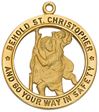 St. Christopher Gold Medal on 24" Chain