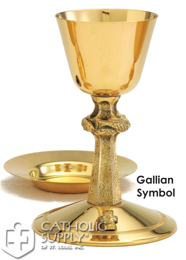 Gallian Symbol Chalice with Paten OR Ciborium