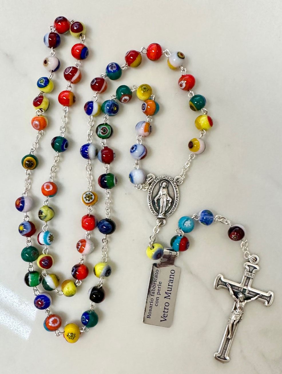 Glass 2024 Bead Rosary