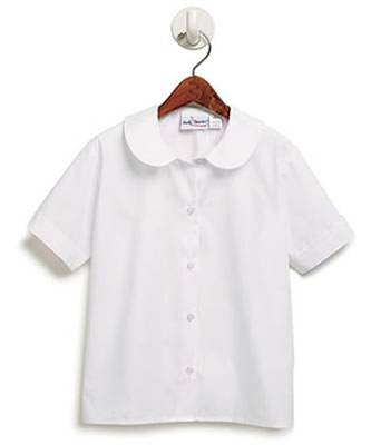 Girls 'Becky Thatcher' Round Collar Broadcloth Blouse