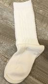 Girls Cable Knit Knee High Sock White