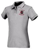 Girls Grey Smooth Interlock Polo with DuBourg HS Logo