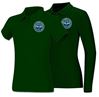 Girls Hunter Green Smooth Interlock Knit Polo Shirt with SCL Logo