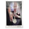 Girls St. Christopher Pewter Dance Medal on 18" Chain with Prayer Card