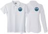 Girls White Pique Knit Polo Shirt with SCL Logo