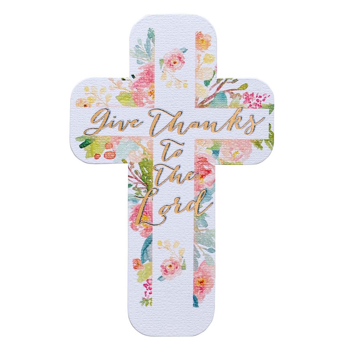 Give Thanks To The Lord Cross Bookmark