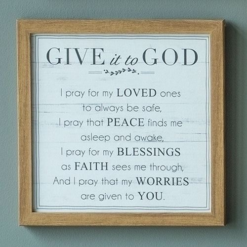 Give it To God Prayer Wall Plaque