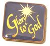 Glory to God Calligraphy Lapel Pin | CATHOLIC CLOSEOUT