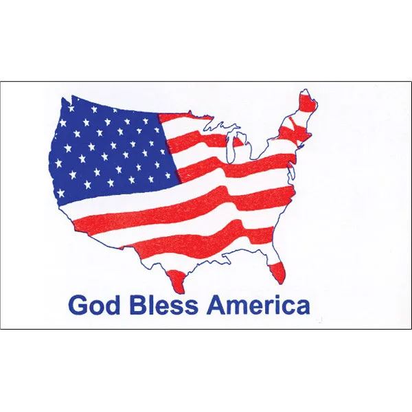 God Bless America Military Service Paper Prayer Card, Pack of 100