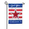 God Bless America Reversible Star Linen Garden Flag