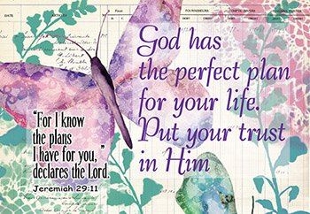 God has the Perfect Plan Pass It On Card