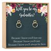 Godmother Earrings, Gold
