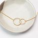 Godmother Joined Rings Necklace, Gold - 121527