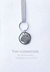 Godmother Pewter Keychain with Gift Card Set