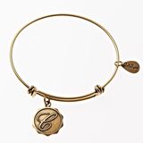 Gold Bangle with Letter  C Charm