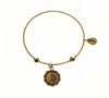 Gold Bangle with Music Note Charm