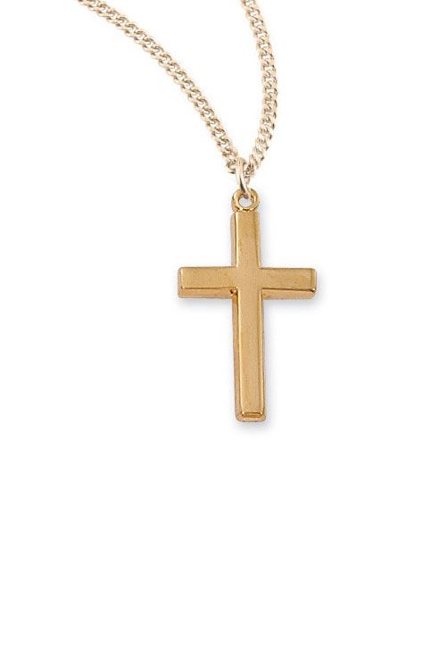 Gold Cross On 18" Chain