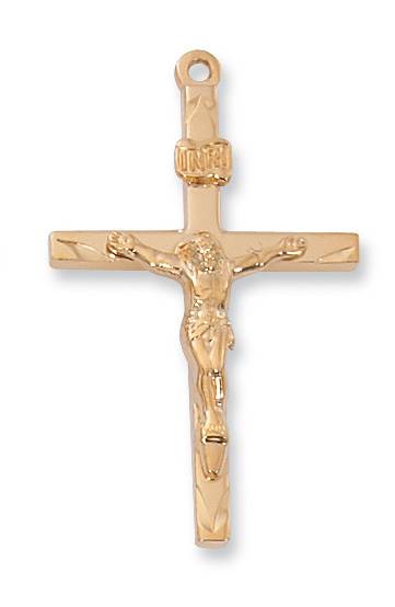 Gold Crucifix On 24" Chain