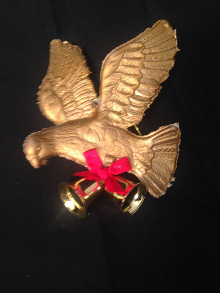 Gold Dove with Bells Ornament, Pack of 12
