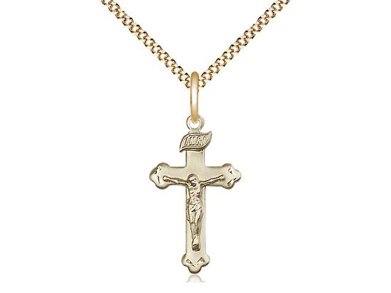 Gold Filled Crucifix Pendant on 18" Chain
