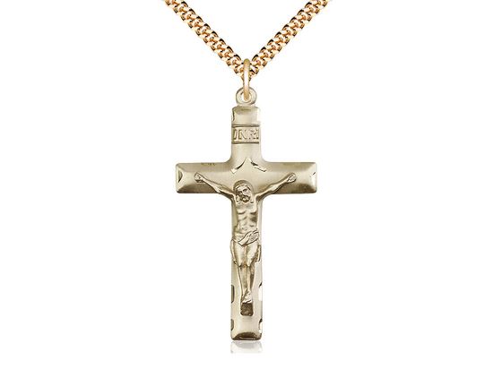 Gold Filled Crucifix Pendant on a 24" Chain