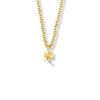Gold Dove with Branch Cz on 16" Chain