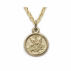14K Gold Filled Guardian Angel Baby Medal