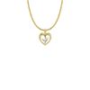 Two-Tone 10KT Gold Filled Dove and Open Heart Necklace