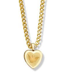 Gold Filled Heart Locket with Dove 
