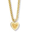 Dove Heart Shaped Gold Plated Locket on 18" Chain