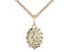 Miraculous Gold Filled Medal on 18" Chain