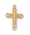 Gold Ornate Cross On 16" Chain