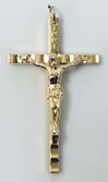Gold Oxidized 2" Rosary Crucifix