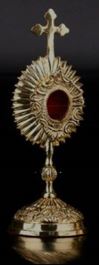 Gold Plated Reliquary Oval 17cm tall