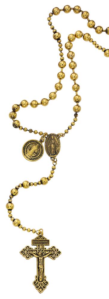 Gold Plated St. Benedict Rosary