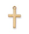 Gold over Sterling Silver Baby Cross on 13" Chain